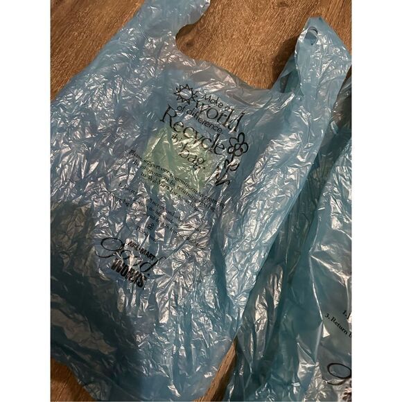 Vintage Walmart Blue over Sized Plastic Bags  Roll Back Smiley Face 2001 RARE - Picture 5 of 6